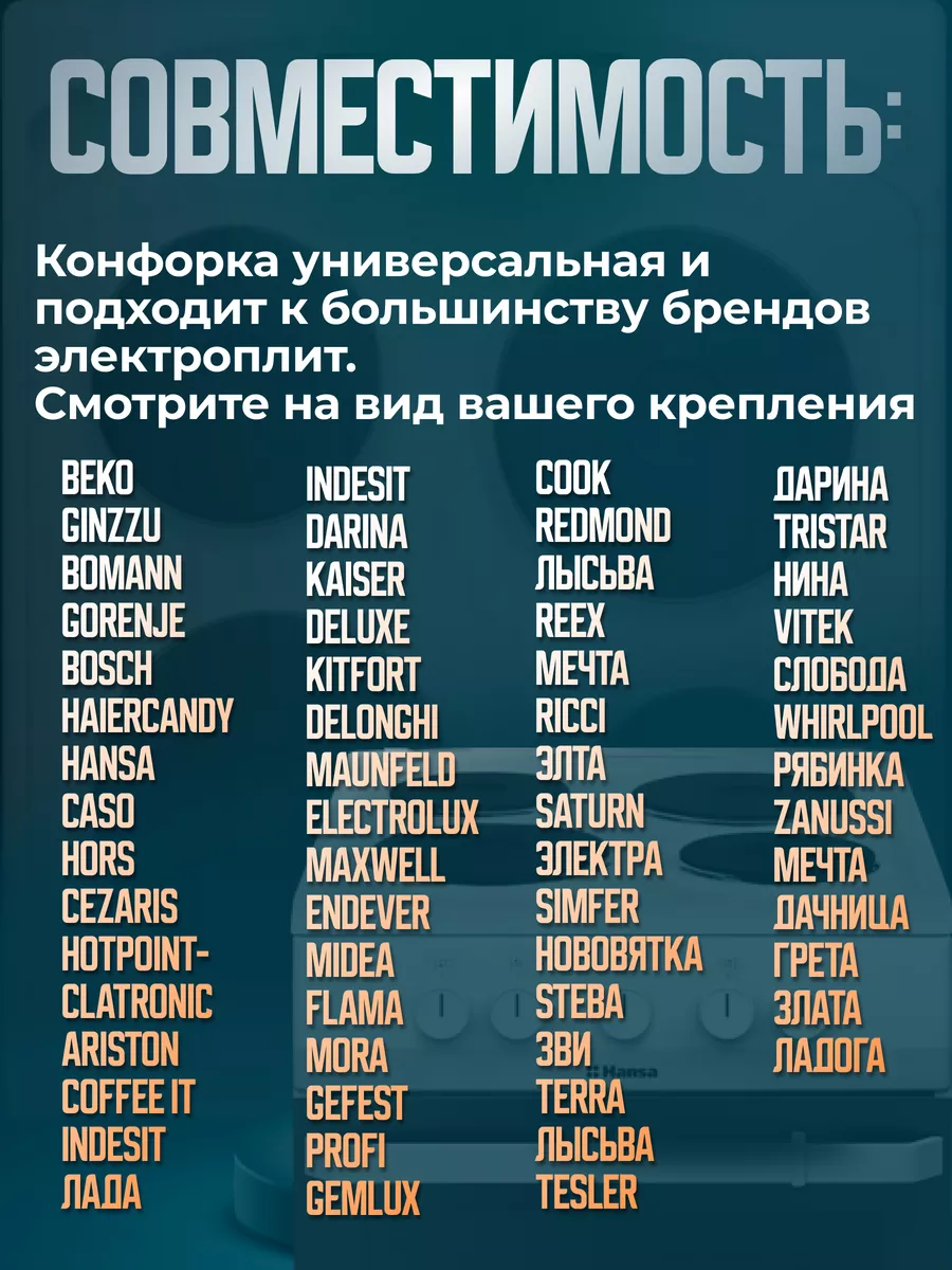 Конфорка для электроплиты ЭКЧ 180 мм 1500 Вт, на штекерах